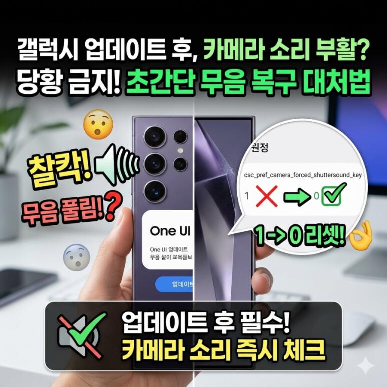 갤럭시 카메라 무음, 스크린샷 설정하는 방법 완벽정리!